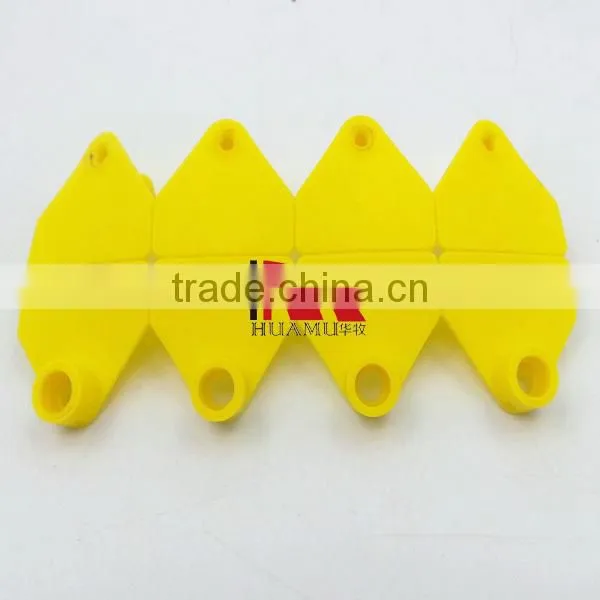 blank ear tag for pig in yellow 32*32 mm