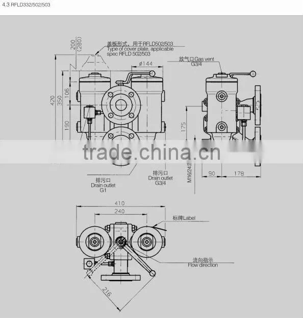 RFLD Hydraulic Diesel Oil Line Duplex Filter
