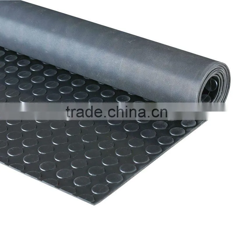 balck 3mm coin rubber/round studded rubber floor mats