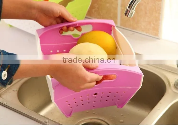 kitchen plastic folding plastic fruit vegetable basket dropping water basket vegetables drop