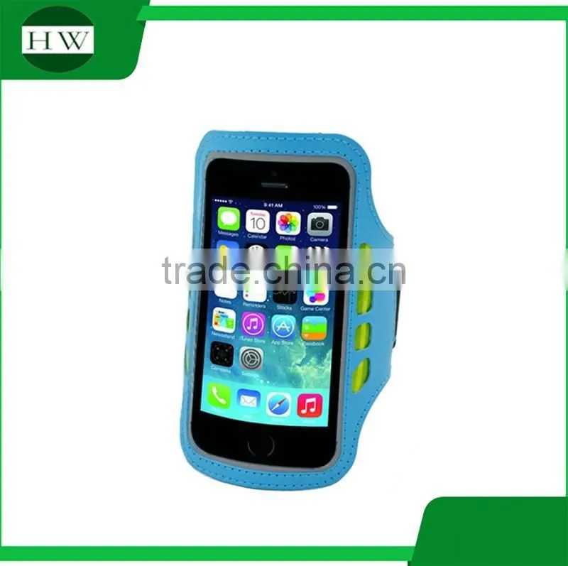 outdoor sport accessories logo printed luminous armband running stretch led mobile phone armbag arm band