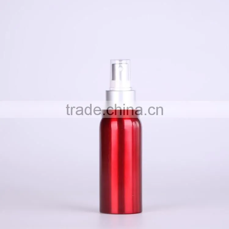 Wholesale 30ml -500ml red empty aluminum spray bottle water mist spray bottle for cosmetic packaging