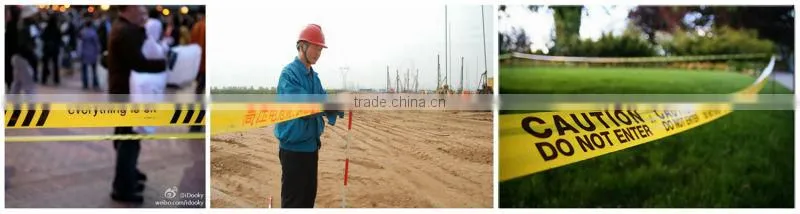high quality pe woven cloth printed barricade caution tape