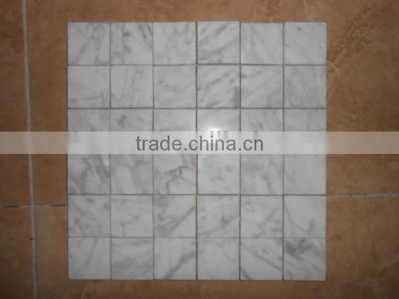 Hot Sale Bianco Carrara White Marble Mosaic Tile 12x12 Regular Design