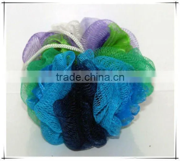 Colorful Netting PE Mesh Bath Sponge Flower Balls