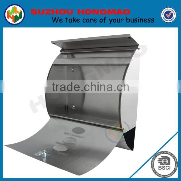 New Stainless steel letterbox with Wood-Plastic Composites Panel HPB164