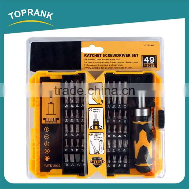 49pc multi precision ratchet chrome cr-v screwdriver bit