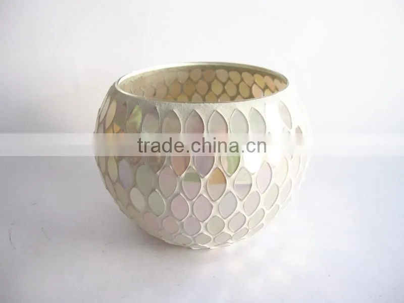Elegant Mosaic Decorative Long Stem Vases