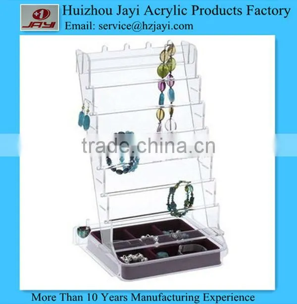 Customized Acrylic Jewelry Display Tray And Shelf