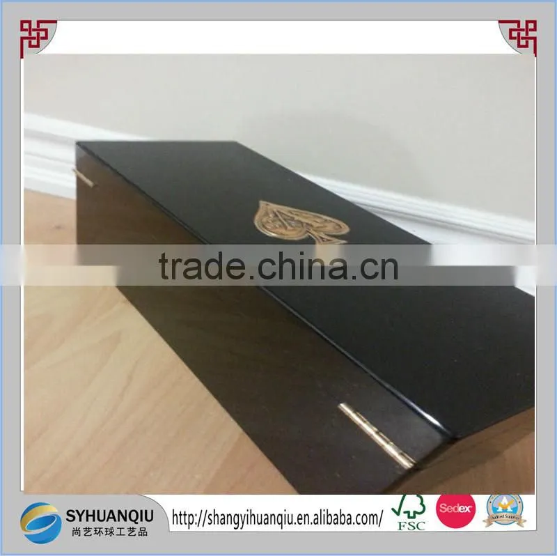 2015 China Factory Supplier Selling FSC Wood &Sedex Aduit Gift Wooden Poker Box In Storage Box