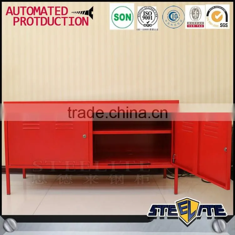 Latest modern tv cabinet fair price furniture wardrobe metal locker with showcase