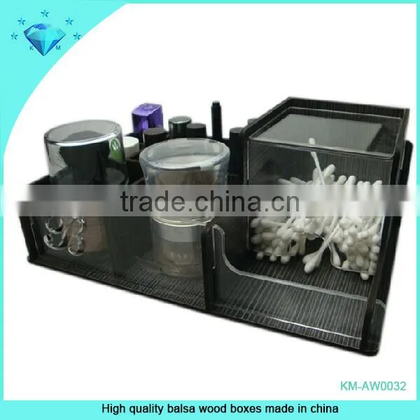 2015 TOP grade black acrylic cup tray for hotel