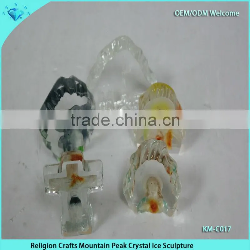 Customize any shape Crystal Ice Sculpture for Religion Crafts