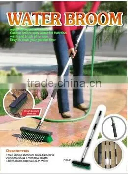 PAHS telescopic PP garden brush broom ,BSCI professional out door sweep brush, yard broom brush manufacturing