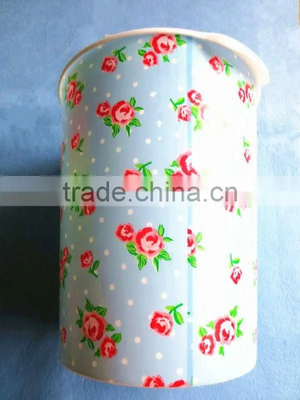 209275 COLORFUL PLASTIC GARBAGE CAN WITH HOLDER