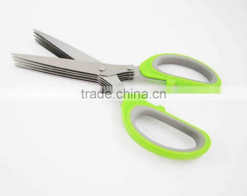 LFGB Stainless Steel 5 Layer Herb Scissors