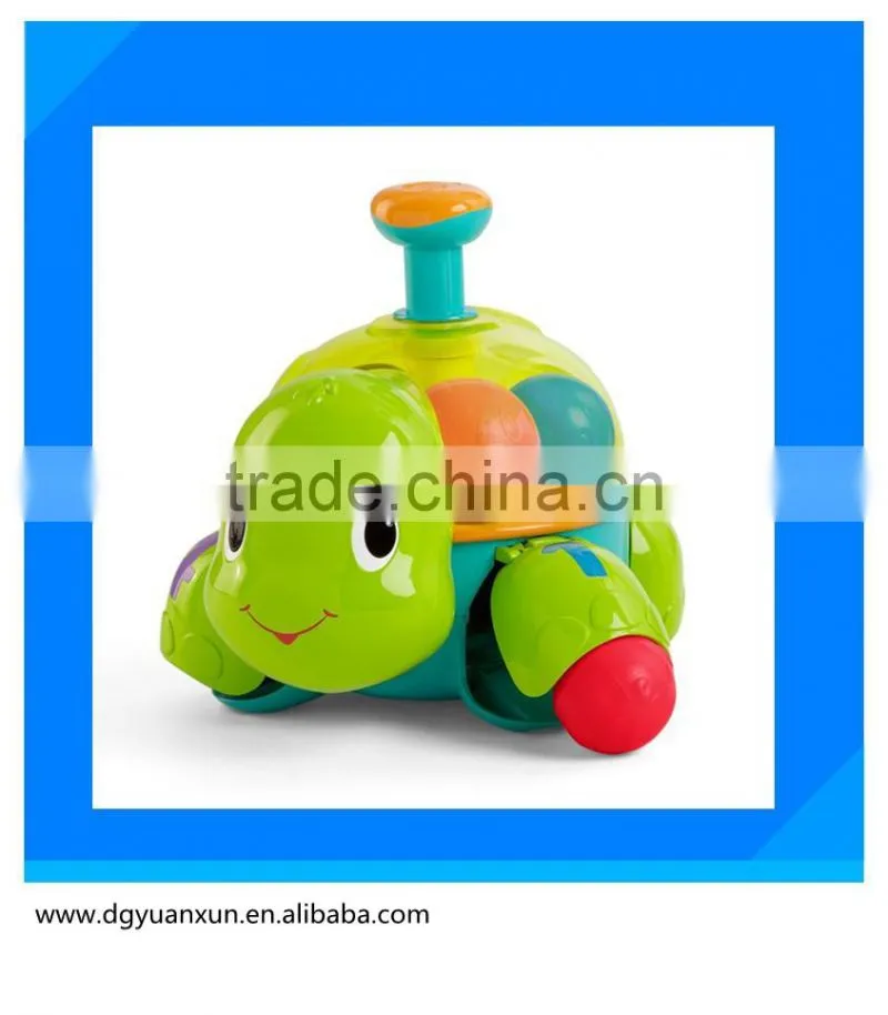 2015 hot sale Bright Baby tortoise toy with music and light import cheap plastic education turtle toy from dongguan China