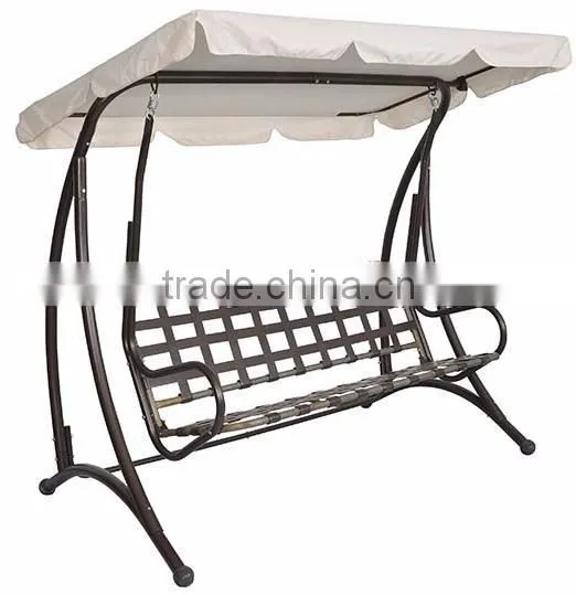 Factory supply the 3 seats garden swing chair with cushion for leisure for hot sale