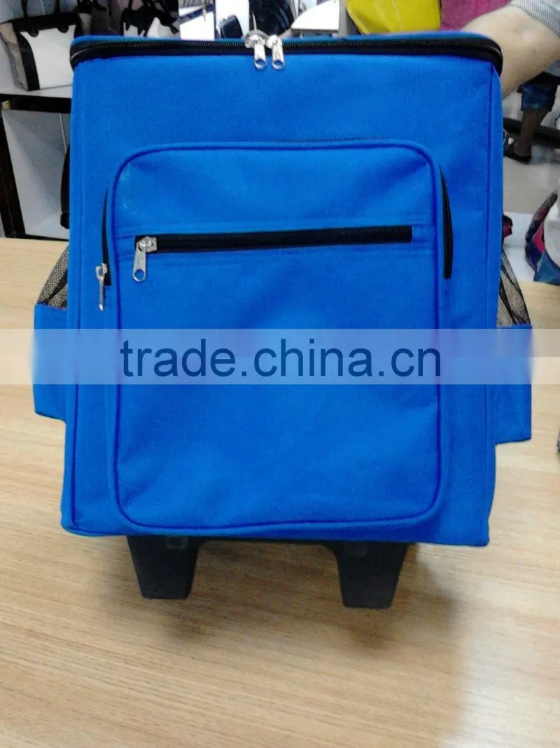 High Quality Outdoor Wholesale 36 Can Outdoor Cooler Bag On Wheels, Trolley Picnic Cooler Bag With Wheels