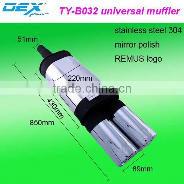 high quality racing spare part double exhaust system universal muffler performance