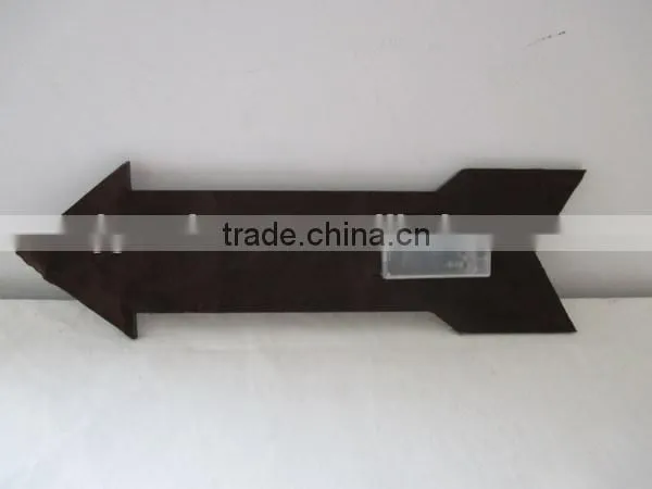 BEACH ARROW Decorative Distressed Wooden Wall Hanging Sign Plaque with LED lights