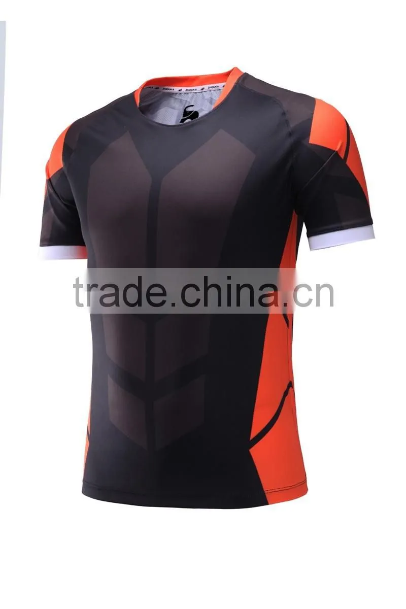 Full sublimation print Men's soccer jersey with player name and number