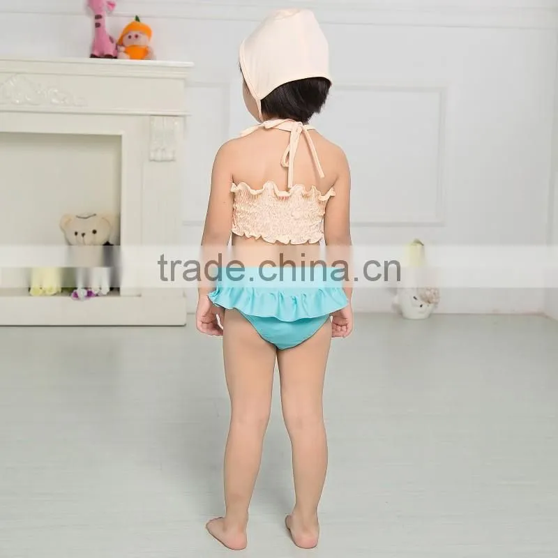 2017 Boutique summer baby swimming wear fashion beach clothing set baby bikini children swimwear
