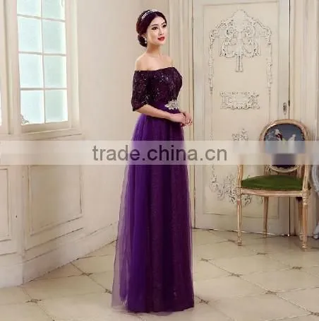 formal purple short sleeve evening pretty fashion dress