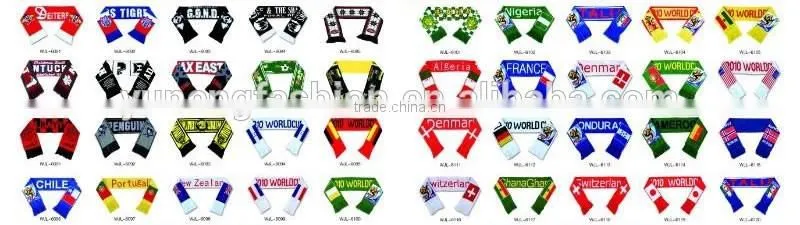 2016 Fashion woven knitted cheap football scarf sports fans scarf