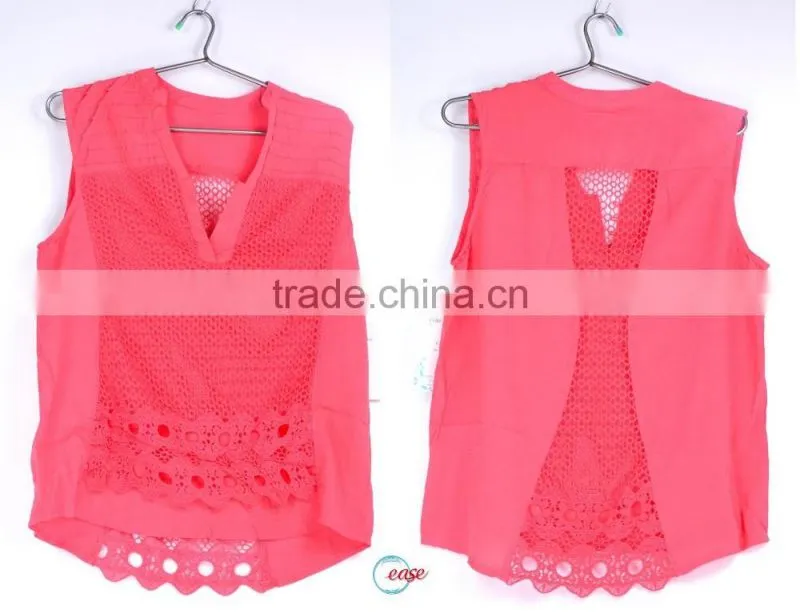 sexy big V neck hand crochet sweater