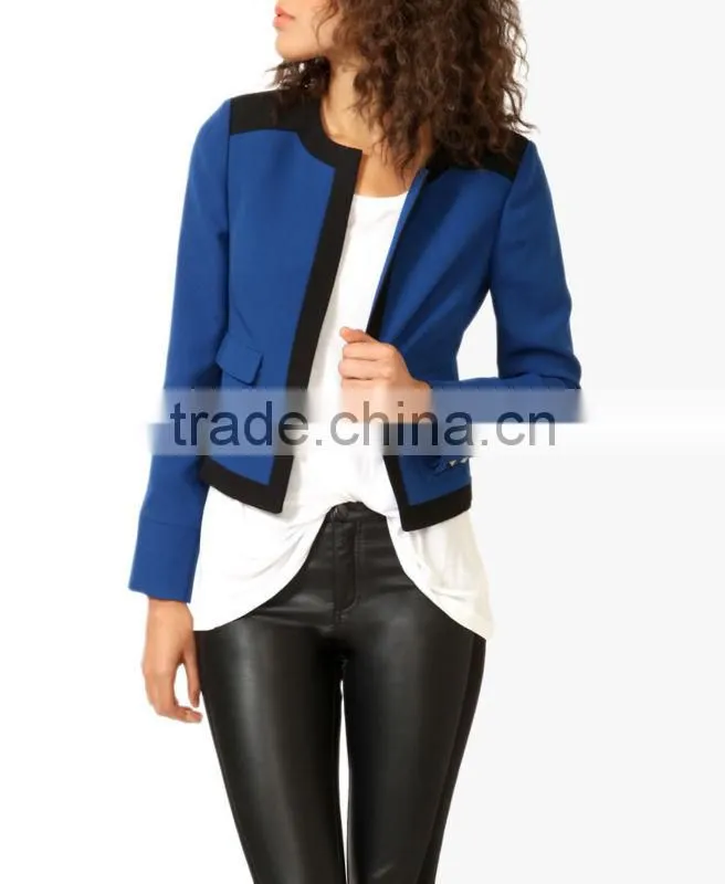 Contrast Trimmed Blazer