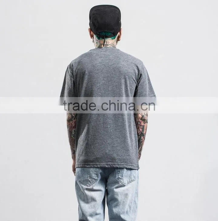 60%cotton 35polyester 5%spandex rayon slub cotton t-shirts for men