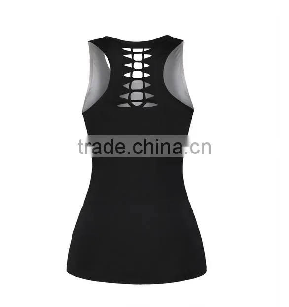 2017 hot selling Cheap Women black tank top with Rose skull printed