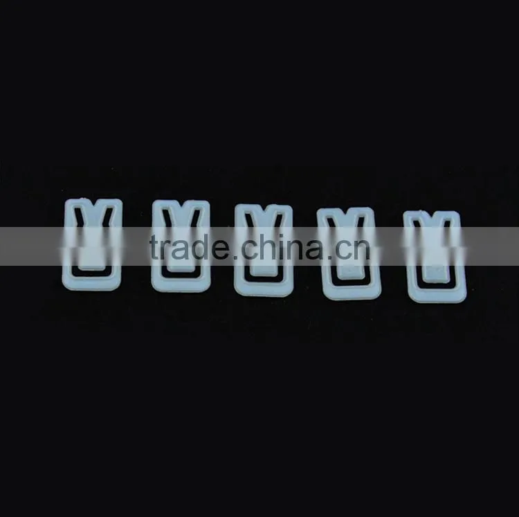3.4*1.9*0.25cm PS White Square Shape Plastic Clip for Garment Accessory