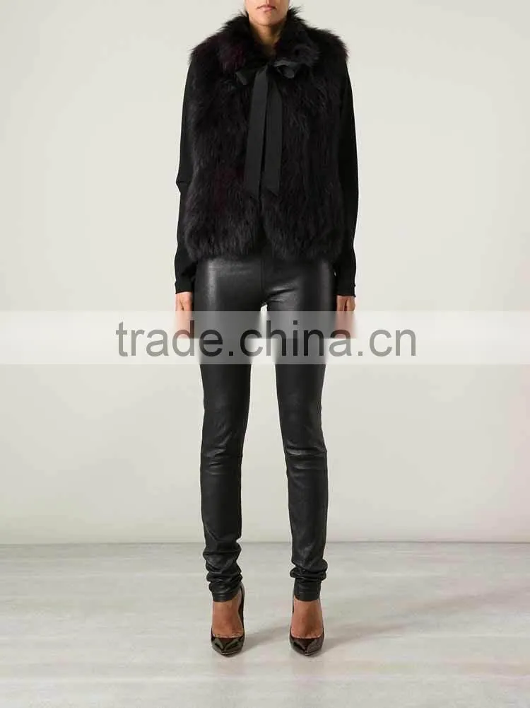 YR881 Tongxiang Fur Garment Factory Women New Arrival Knit Fox Fur Vest