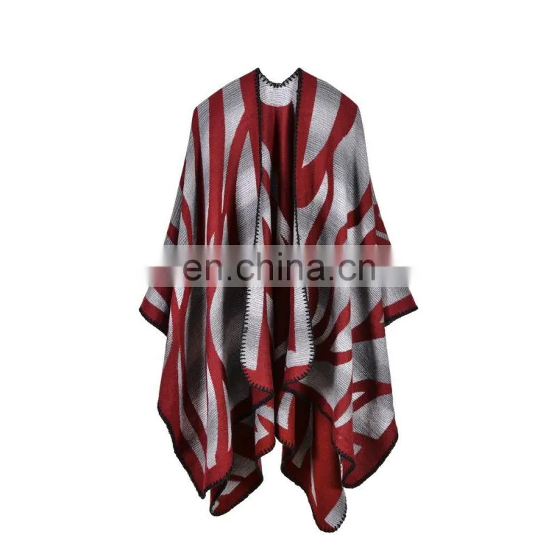 Women's Camouflage Cashmere Lengthened Thickening Cape Cloak
