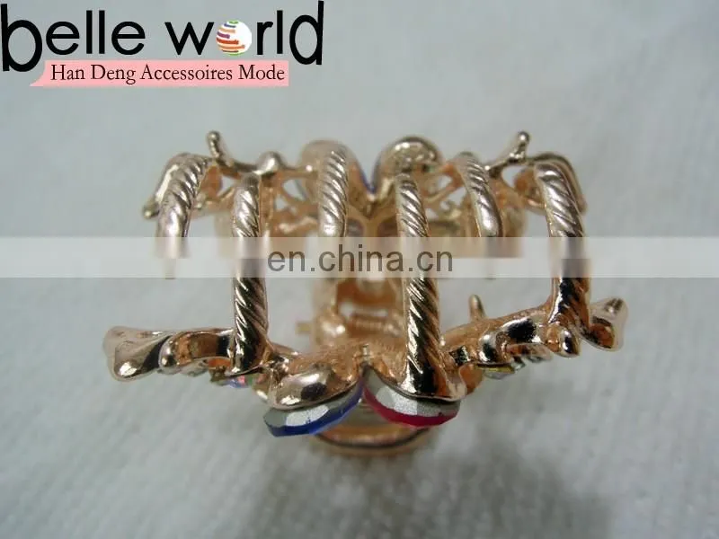 High Quality Flower Rhinestone Jewel Small Hair Claw Clips for Wedding