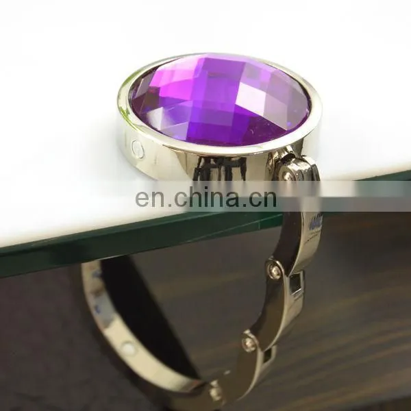 Fashion cheap metal foldable bag hanger table hook
