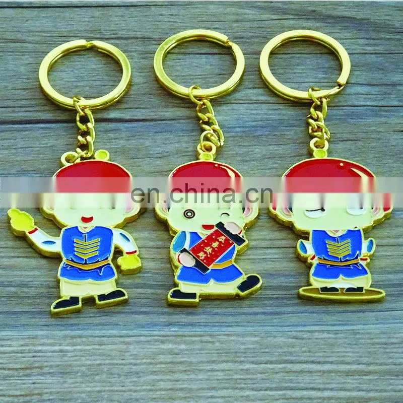 Wholesale promotional gifts custom oval shape metal keychain
