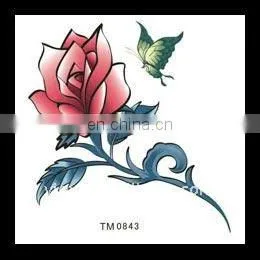 2012 Hot! Free sample!Eco-friendly temporary Wall Flower series tattoo stickers