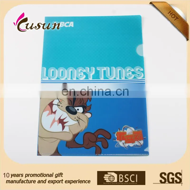 low price good quality PP A4 size L-shape plastic file folder