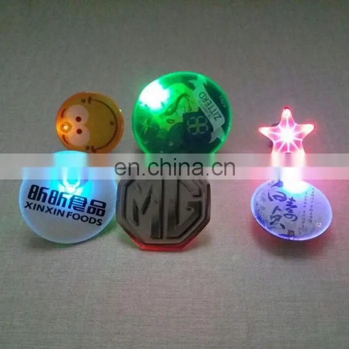 party decoration led flashing badge colorful light safety pin badge