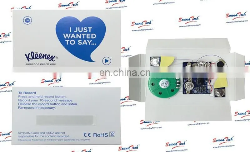 Acoustic Components Voice recording greeting card chip