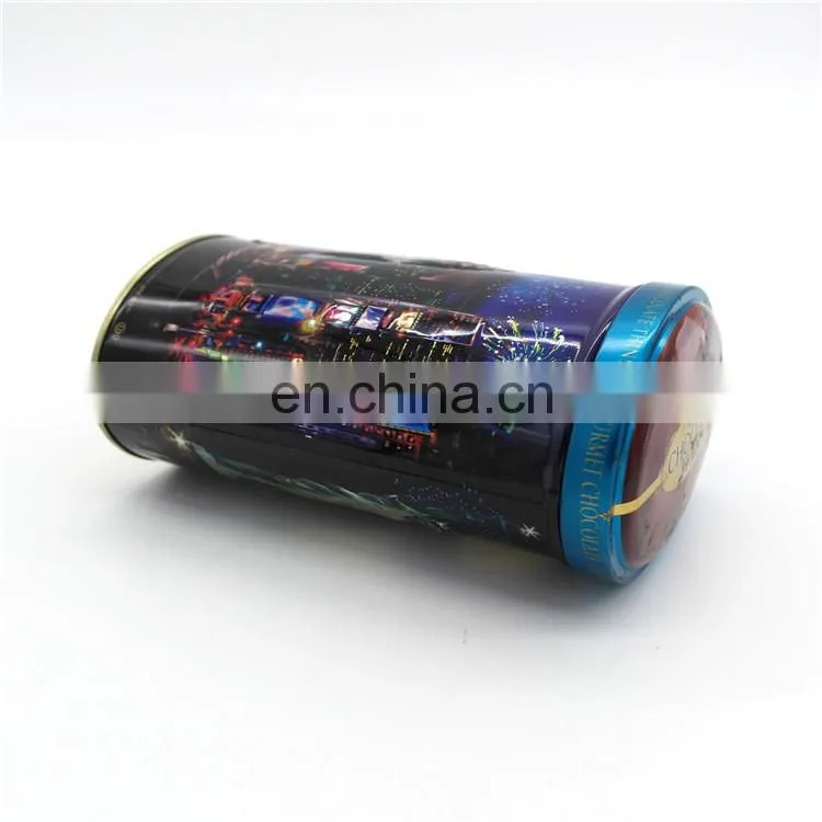metal oval box shaped chocolate tin jar