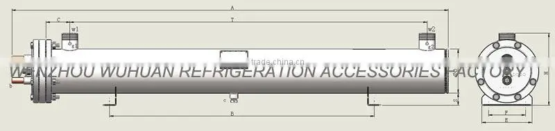 Copper tube Shell and tube type heat exchanger