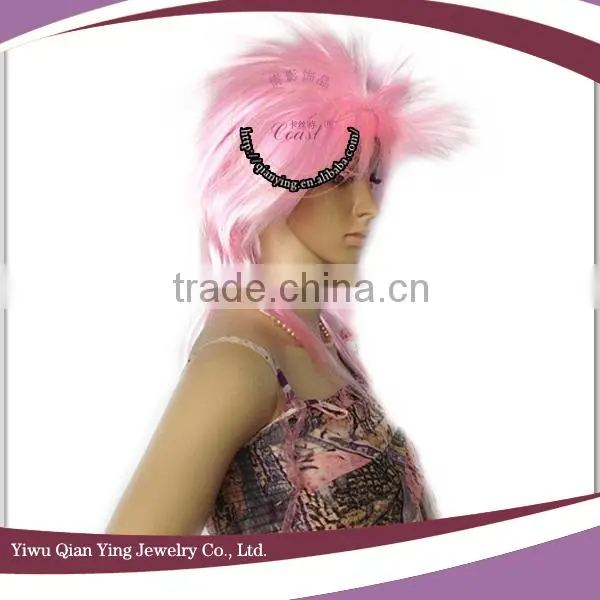 cheap punk party long pink wig