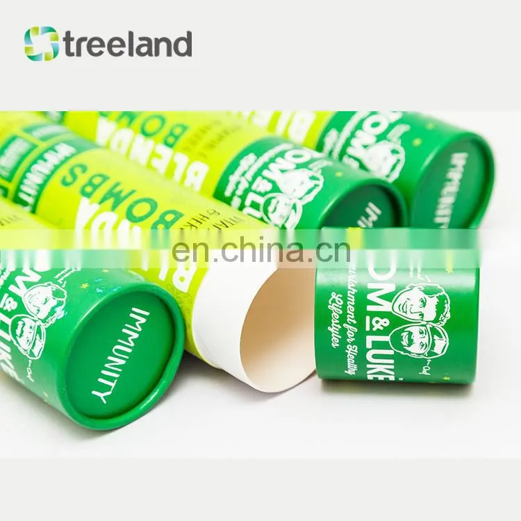 Plastic Free Food Grade Packaging Custom Cylinder Paper Tube Round Cardboard Tube With Custom Print