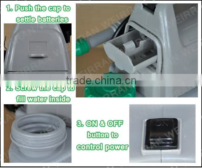 (84732) 5L garden yard sprayer, mist to jet spraying machine, electric grey food grade sprayer