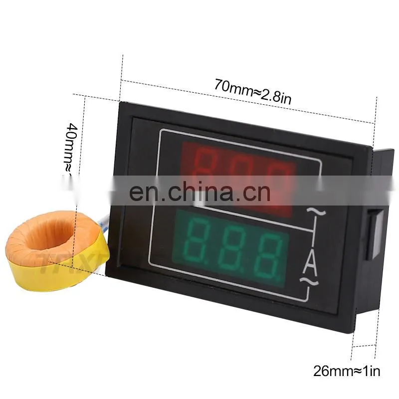 DL85 LED Digital Voltmeter Ammeter AC100-300V 100A Car Motorcycle Voltage Current Meter Volt Detector Tester Monitor Panel Red