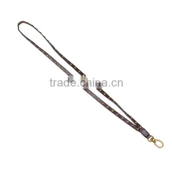 Leather key chain rope customized rivets leather key chain,leather custom key chain